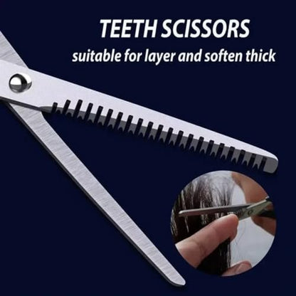 EastyGold Professional Hair Cutting Scissors Kit - Black Shears for Men, Women, and Pets - Trimming & Thinning