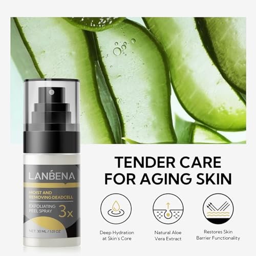 LANBENA Body and Face Exfoliating Spray 30ml - Dead Skin Remover with 7 Plant Extracts & Korean Patent Ingredient - görsel 10