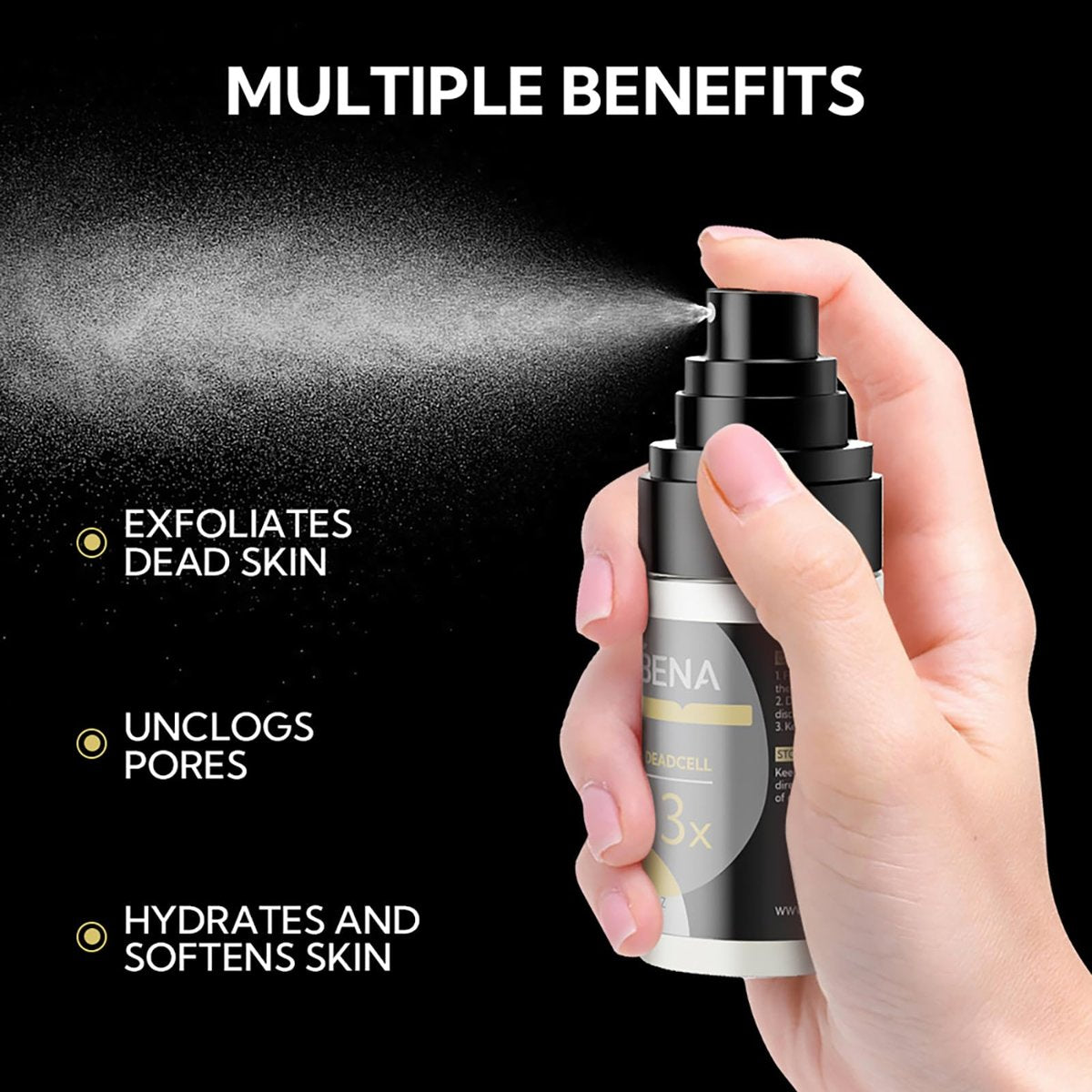 LANBENA Body and Face Exfoliating Spray 30ml - Dead Skin Remover with 7 Plant Extracts & Korean Patent Ingredient - görsel 3