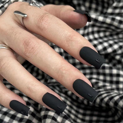 COSMOO Matte Black Nail Polish - Quick Dry Air Dry Lacquer, Velvet Mist Finish, 0.41 fl oz