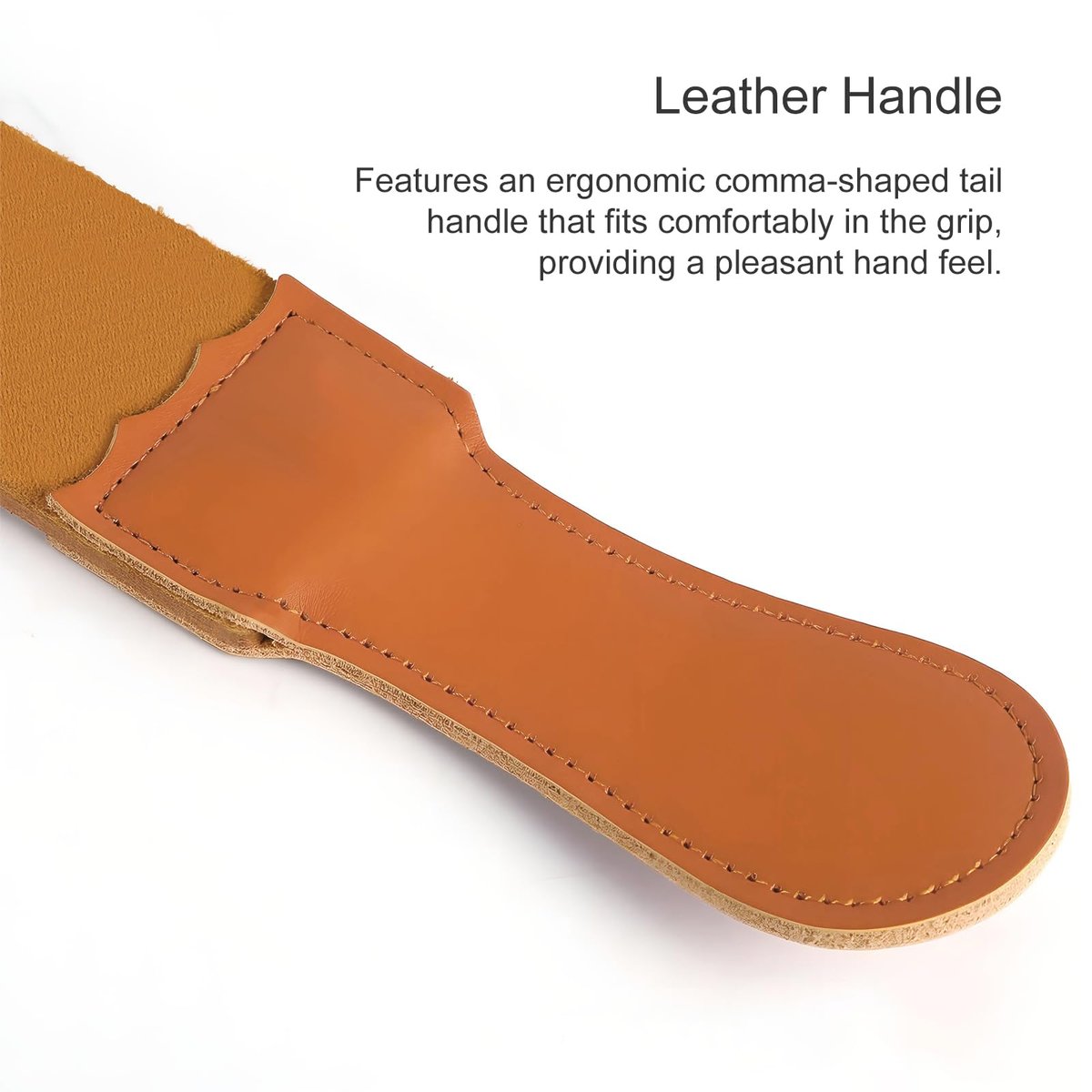 Jaasuee Straight Razor Strop – Premium Leather Sharpening Strap for Barber Use, Brown (J5036) Avelisse