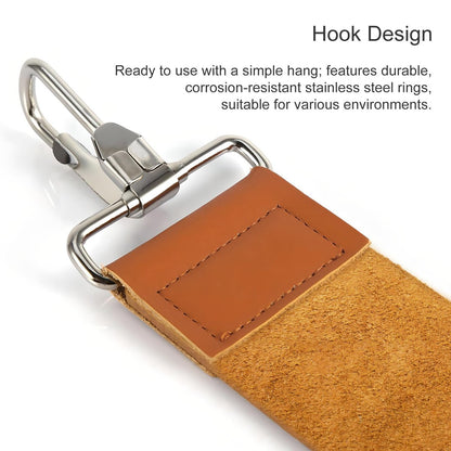 Jaasuee Straight Razor Strop – Premium Leather Sharpening Strap for Barber Use, Brown (J5036) Avelisse