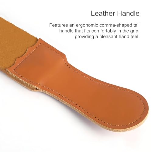 Jaasuee Straight Razor Strop – Premium Leather Sharpening Strap for Barber Use, Brown (J5036) Avelisse