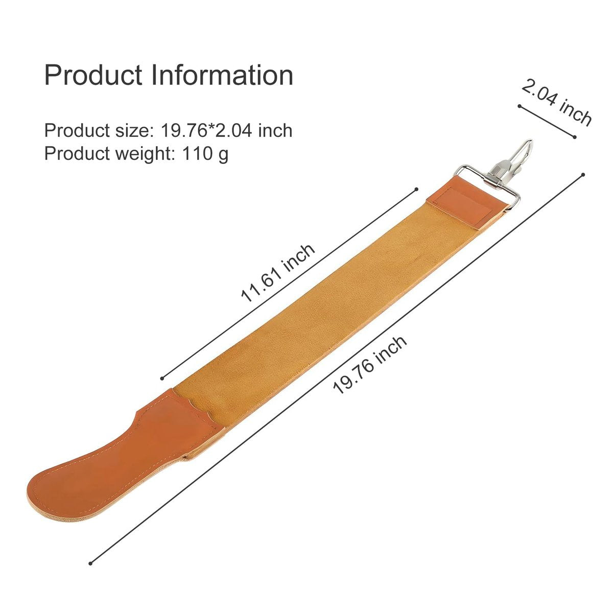 Jaasuee Straight Razor Strop – Premium Leather Sharpening Strap for Barber Use, Brown (J5036) Avelisse
