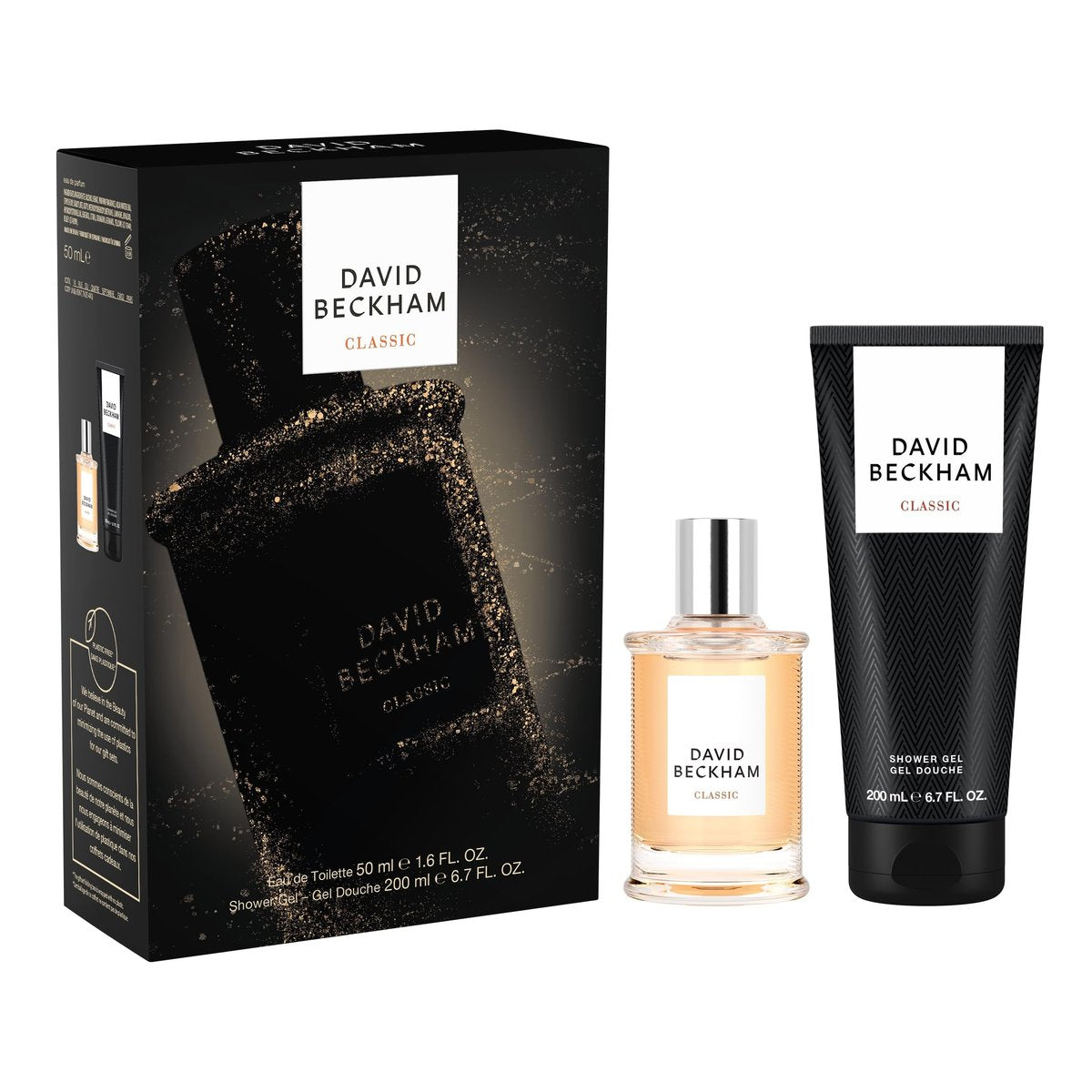 David Beckham Classic Eau de Toilette + Shower Gel Gift Set for Men – Notes of Grapefruit, Cashmere Wood, Musk – Long-Lasting Everyday Fragrance - görsel 1