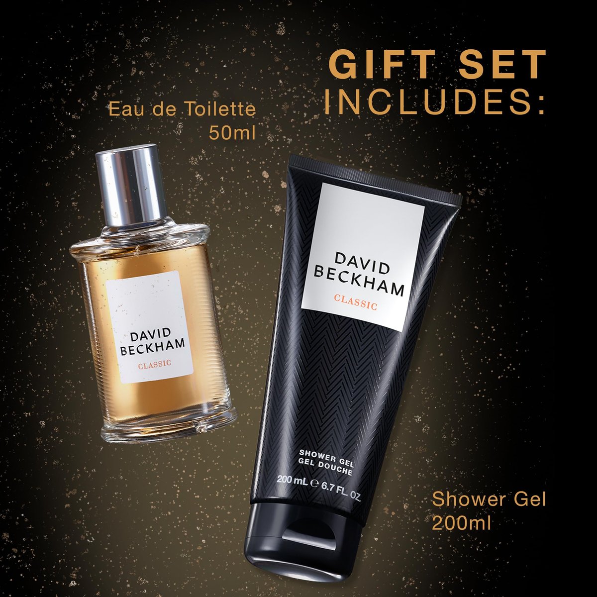 David Beckham Classic Eau de Toilette + Shower Gel Gift Set for Men – Notes of Grapefruit, Cashmere Wood, Musk – Long-Lasting Everyday Fragrance - görsel 5