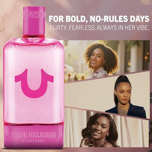 True Religion Fragrance for Women - Eau De Parfum Spray, Fruity Floral & Amber Scent, Long Lasting, 3.4 fl oz (100 mL) Avelisse