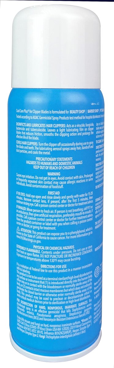 Andis Cool Care Plus 5-in-1 Clipper Blade Spray – 6 oz Professional Grooming Tool with Easy Cleaning, Cooling, Disinfecting, Lubricating & Rust Prevention for All Hair Types (Blue) - görsel 3