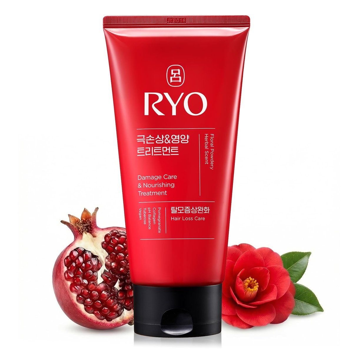 RYO Damage Care & Nourishing Treatment with Korean Ginseng & Caffeine - Deep Conditioning Hair Mask for Repair, Moisturizing, and Anti-Loss Care, Strengthening Hair Roots, 10 Fl Oz Avelisse