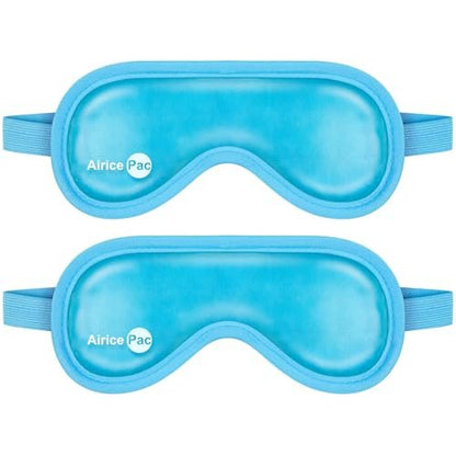 AiricePac Cold Eye Mask Cooling Eye Mask for Dry Eyes, Gel Eye Mask Eye Ice Pack Reusable Cold Eye Compress for Dark Circles, Migraines, Eye Surgery, Skin Care 2 Pack