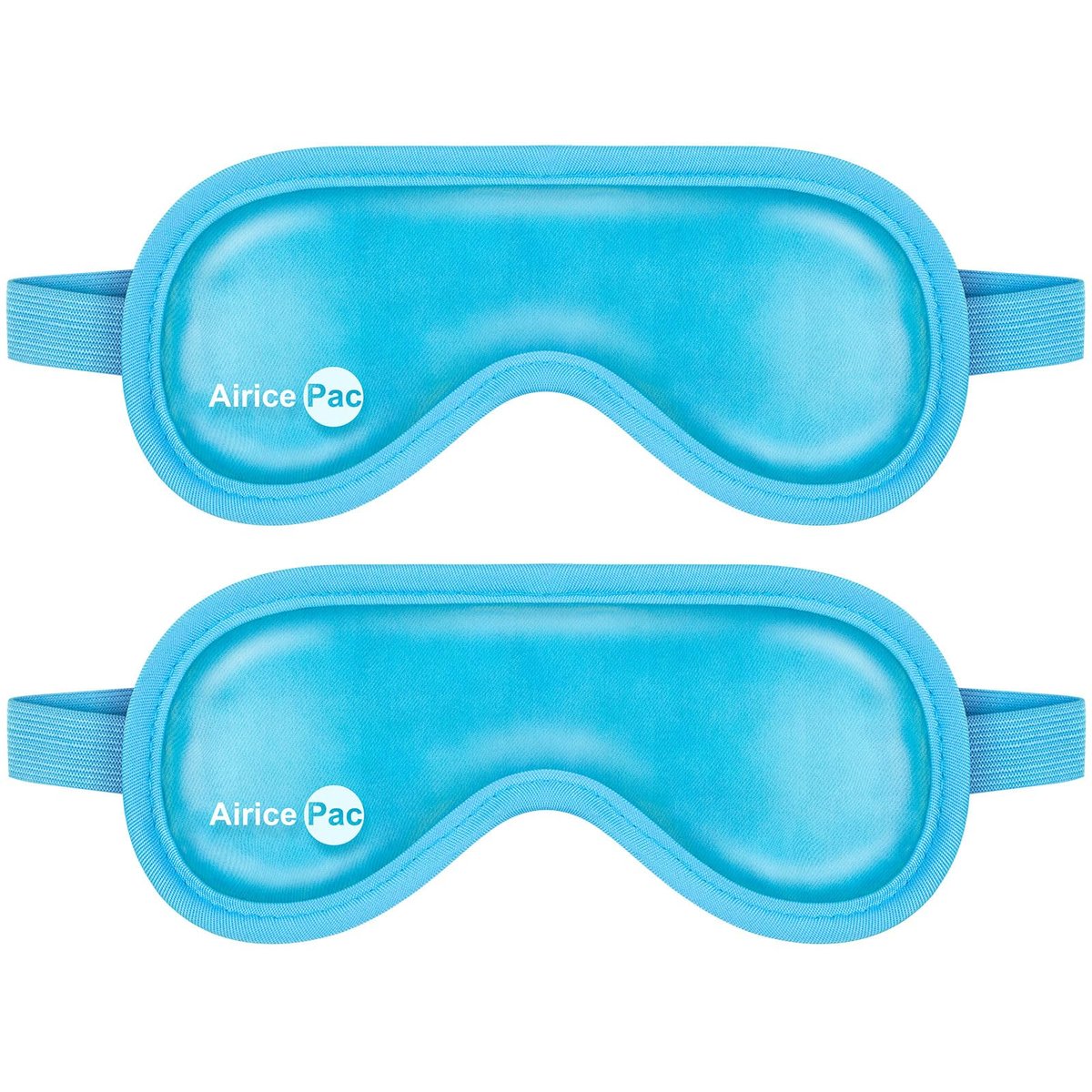 AiricePac Cold Eye Mask Cooling Eye Mask for Dry Eyes, Gel Eye Mask Eye Ice Pack Reusable Cold Eye Compress for Dark Circles, Migraines, Eye Surgery, Skin Care 2 Pack - görsel 1