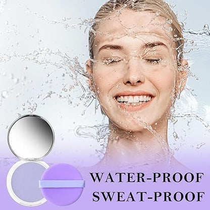 DEERELF Jelly Pressed Setting Powder - Oil Control Face Powder, Clear Matte Finish, Long-Lasting & Waterproof (Purple) Avelisse