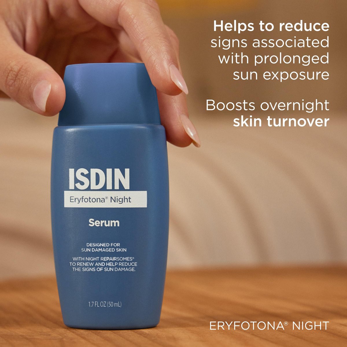 ISDIN Eryfotona Night Ultra-Fluid Night Serum – Repair Sun-Damaged Skin with Night Repairsomes & Vitamin E, 50ml Avelisse