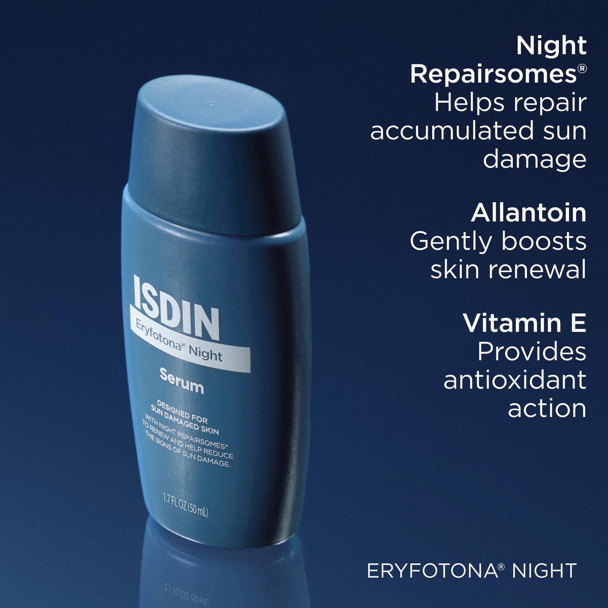 ISDIN Eryfotona Night Ultra-Fluid Night Serum – Repair Sun-Damaged Skin with Night Repairsomes & Vitamin E, 50ml Avelisse
