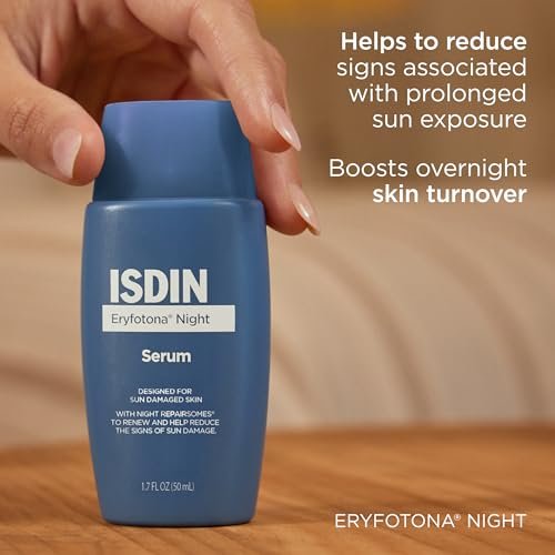 ISDIN Eryfotona Night Ultra-Fluid Night Serum – Repair Sun-Damaged Skin with Night Repairsomes & Vitamin E, 50ml Avelisse
