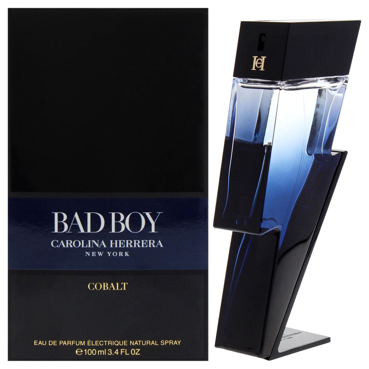 Carolina Herrera Bad Boy Cobalt Eau de Parfum for Men - 3.4 oz | Bold, Long-Lasting Fragrance Avelisse