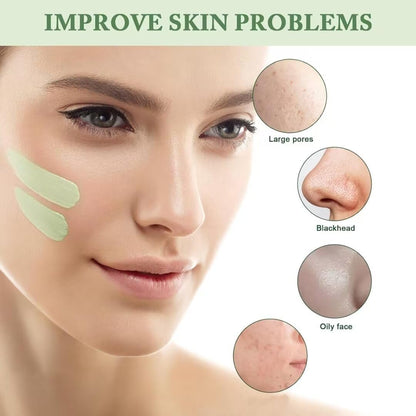 Green Tea Deep Cleanse Mask Stick 2-Pack - Blackhead Remover & Poreless Purifying Face Mask for Oil Control, Moisturizing - for Women and Men Avelisse