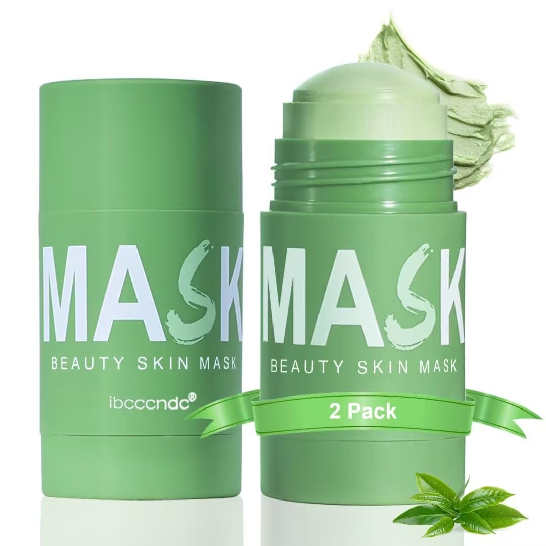 Green Tea Deep Cleanse Mask Stick 2-Pack - Blackhead Remover & Poreless Purifying Face Mask for Oil Control, Moisturizing - for Women and Men Avelisse