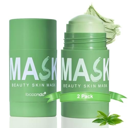 Green Tea Deep Cleanse Mask Stick 2-Pack - Blackhead Remover & Poreless Purifying Face Mask for Oil Control, Moisturizing - for Women and Men Avelisse