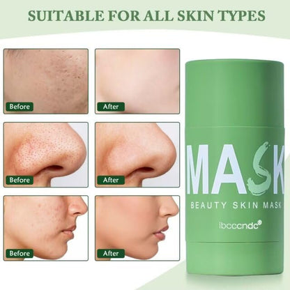 Green Tea Deep Cleanse Mask Stick 2-Pack - Blackhead Remover & Poreless Purifying Face Mask for Oil Control, Moisturizing - for Women and Men Avelisse