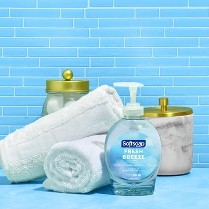 Softsoap Hand Soap Pump Dispenser, Fresh Breeze Scent, 7.5 oz, Pack of 6 Avelisse