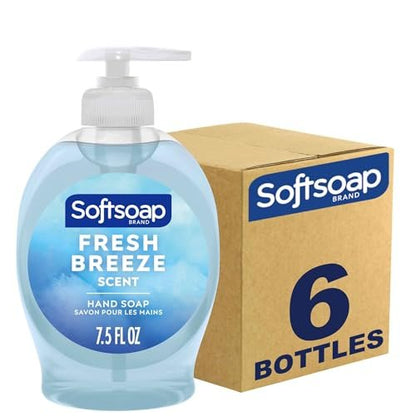 Softsoap Hand Soap Pump Dispenser, Fresh Breeze Scent, 7.5 oz, Pack of 6 Avelisse