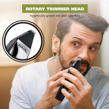 Wahl Color Pro All in One Rechargeable Cordless Beard Trimmer with Detail Eyebrow Trimmer and Rotary Nose Hair Trimmer for Men - Model 3025945 Avelisse