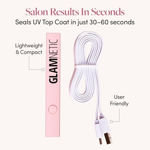 Glamnetic Handheld UV LED Lamp – Compact Travel Nail Curing Lamp, Lightweight & USB Compatible Avelisse