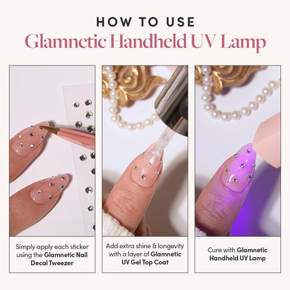 Glamnetic Handheld UV LED Lamp – Compact Travel Nail Curing Lamp, Lightweight & USB Compatible Avelisse