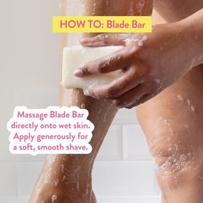 Megababe Blade Bar Shaving Bar - Hydrating Shea Butter Shave Bar for All Skin Types, 4.4 oz