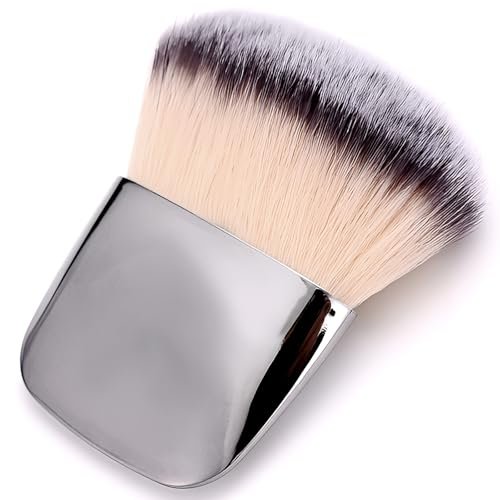 Jaasuee Mini Makeup Brushes Set – Portable Multi-Functional Loose Powder & Blush Brush (Silver, Soft Synthetic Hair) - görsel 2