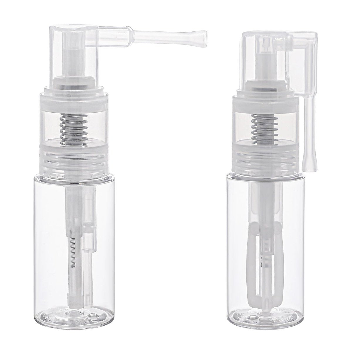 2-Pack Empty Powder Spray Bottles for Makeup, Glitter, Barber, Dry Cleaning & Crafts – 0.87 oz Transparent - görsel 1