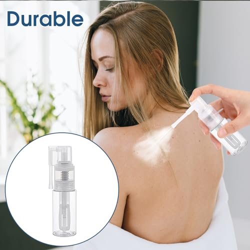 2-Pack Empty Powder Spray Bottles for Makeup, Glitter, Barber, Dry Cleaning & Crafts – 0.87 oz Transparent - görsel 14