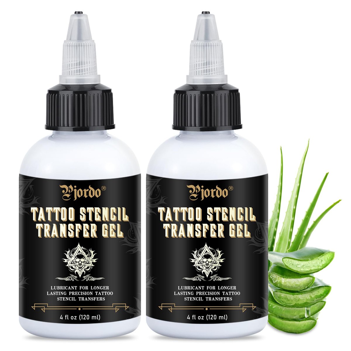 Pjordo 2-Pack Tattoo Stencil Transfer Gel Solution – 8oz Each for Stickers & Paper, Professional & Beginner Tattoo Supplies Avelisse