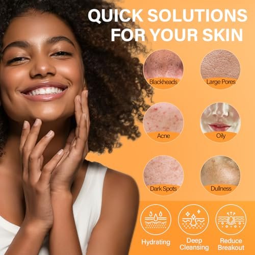 Vitamin C Turmeric Face Mask & Dead Sea Mud Mask Set with Salicylic Acid - Pore Cleansing, Brightening, Blackheads & Dark Spots - 3 Pack, 2.82 oz Each Avelisse