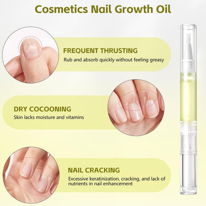 Nailz Nail Growth Pen Set - Radiant Nail Growth Oil, Cuticle Oil for Nails, Nail Strengthener, Moisturizing & Nourishing Pen for Finger Edge Manicure (4-Pack) Avelisse