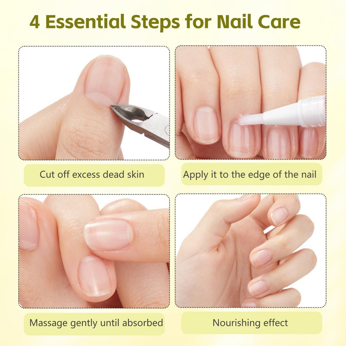 Nailz Nail Growth Pen Set - Radiant Nail Growth Oil, Cuticle Oil for Nails, Nail Strengthener, Moisturizing & Nourishing Pen for Finger Edge Manicure (4-Pack) Avelisse