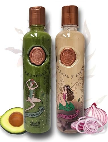 Ritual Botanico Ultra Reparador S.O.S Shampoo with Onion and Argan Oil – Intensive Plex Treatment with Banana & Avocado – Colombian Hair Care Kit (2-Pack, 13.5 Fl Oz Each) Avelisse