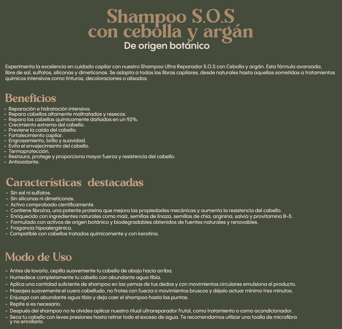 Ritual Botanico Ultra Reparador S.O.S Shampoo with Onion and Argan Oil – Intensive Plex Treatment with Banana & Avocado – Colombian Hair Care Kit (2-Pack, 13.5 Fl Oz Each) Avelisse