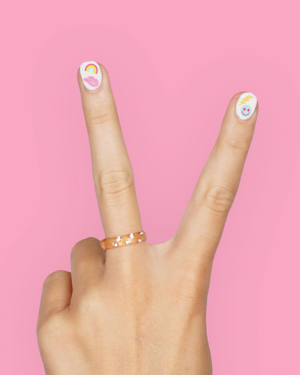 xo, Fetti Party Preppy Nail Stickers - 496 Rainbow Vinyl Decals for Bachelorette, Birthday, and Manicure Fun - görsel 13
