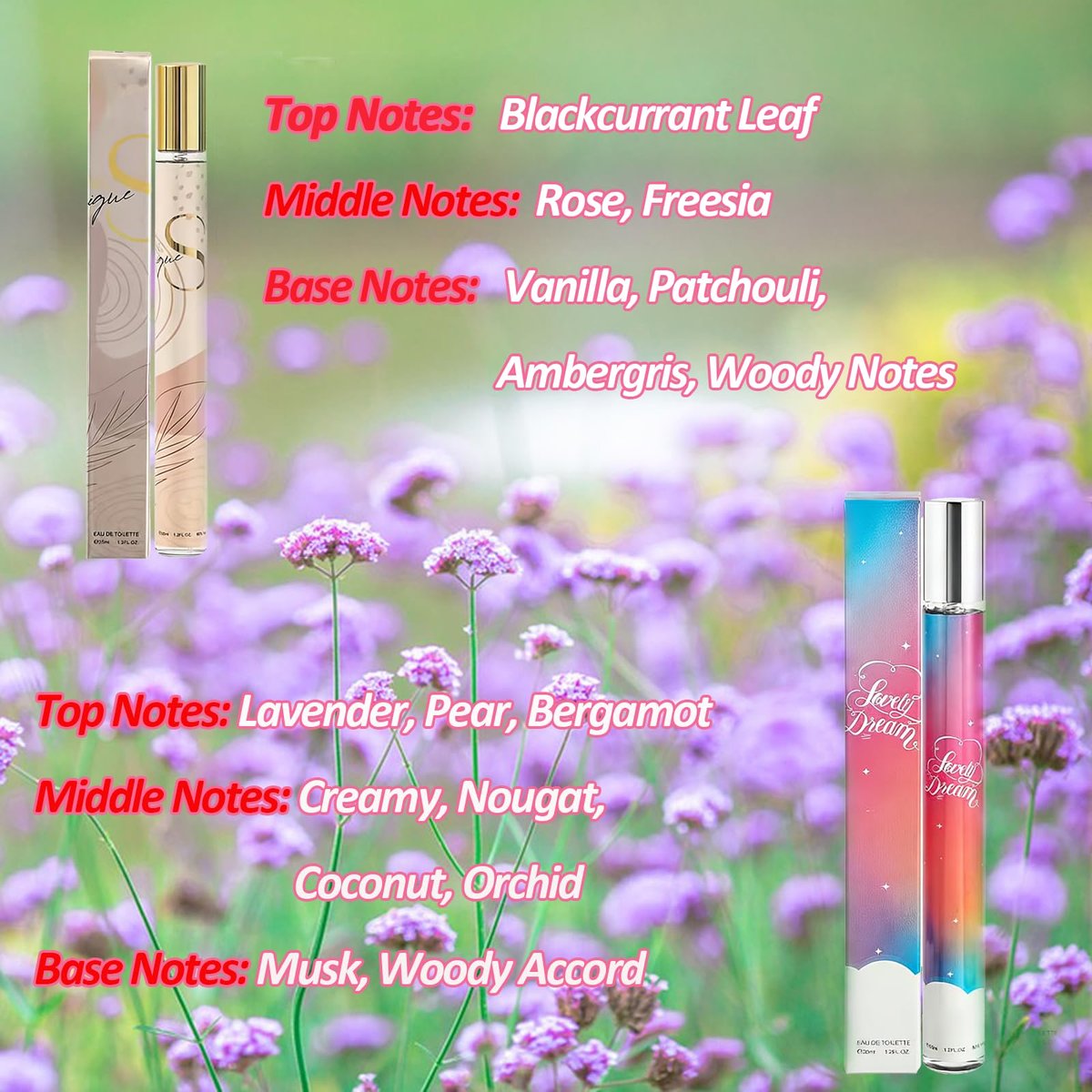 CLOTHES OF SKIN 4 Pack Perfumes for Women - Travel Size Eau de Toilette Set (4x35ml), Natural Long-Lasting Fragrances, Ideal Gift for Mom, Wife, Teen Girls Avelisse