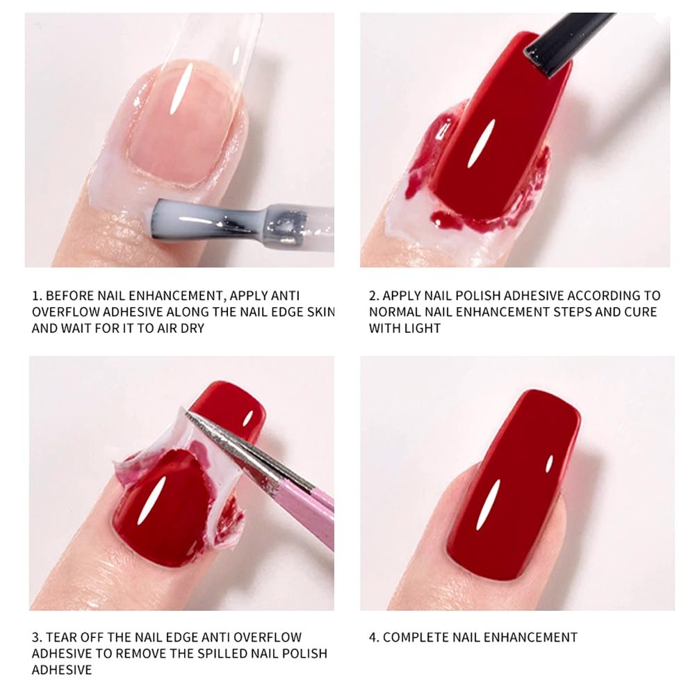 TWOING 15ml Liquid Latex for Nails - Peel Off Cuticle Protectors for Nail Polish, Skin Barrier Manicure, Art Liquid Latex Tape Protector Nail Cuticle Guard (Pack of 2) - görsel 3