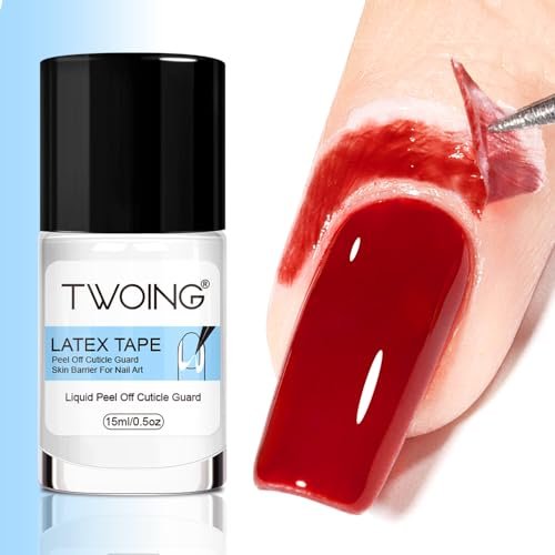 TWOING 15ml Liquid Latex for Nails - Peel Off Cuticle Protectors for Nail Polish, Skin Barrier Manicure, Art Liquid Latex Tape Protector Nail Cuticle Guard (Pack of 2) - görsel 2