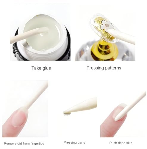 100-Count Double-Ended Natural Wood Cuticle Pusher & Nail Cleaner Sticks for Manicure & Pedicure - görsel 14