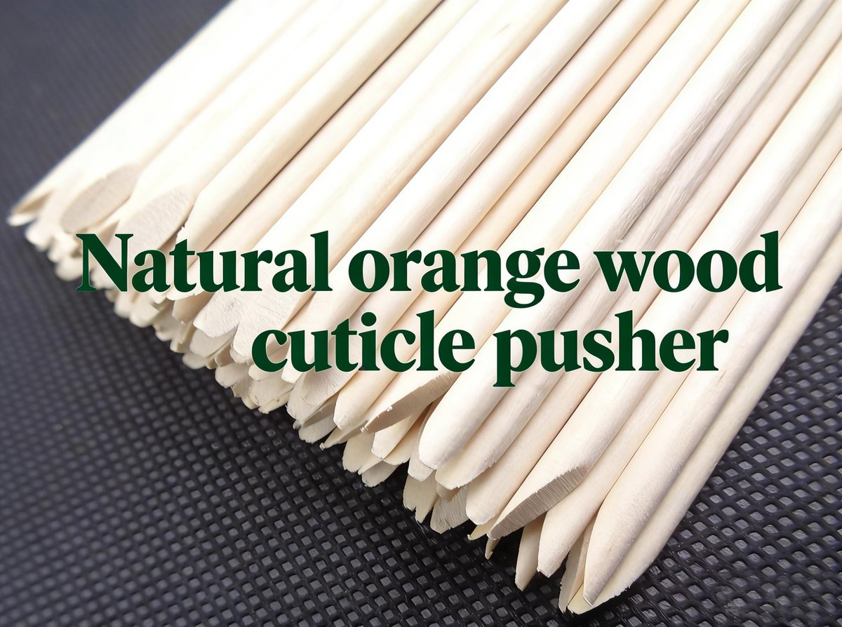 100-Count Double-Ended Natural Wood Cuticle Pusher & Nail Cleaner Sticks for Manicure & Pedicure - görsel 5
