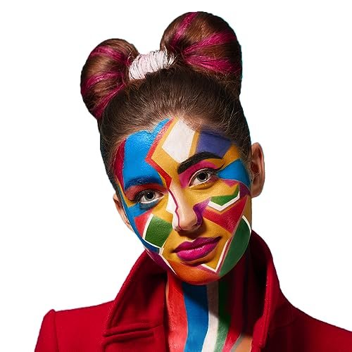 Bowitzki 14 Colors Face & Body Paint Set – Cream Makeup 20ml Each, Water Based for Halloween, Christmas, Stage & Cosplay (0.7 oz) Avelisse