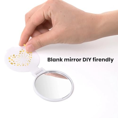 ZOOFOX 50-Piece Compact Mirror Bulk - Round Makeup Mirror for Purse, Mini Folding Mirror for Women Girls Travel Daily Use Avelisse