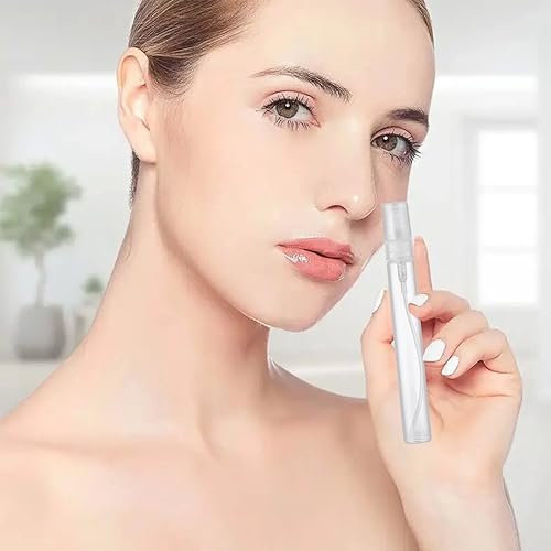 uadbau Mini Spray Bottle Set – 5 x 10ml Refillable Perfume Atomizers with 3 Transfer Pipettes, Clear Plastic Travel Spray Bottles for Perfume, Skincare, and Hair Sprays - görsel 6