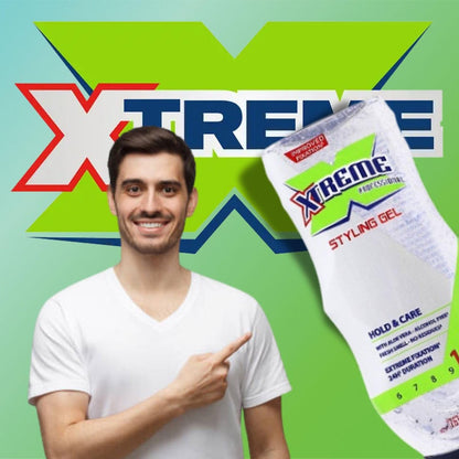 Erbies Xtreme Hair Gel Squeeze (Transparent) 17.64 oz (Pack of 2) with Complimentary Comb - Extreme Hold Styling Gel