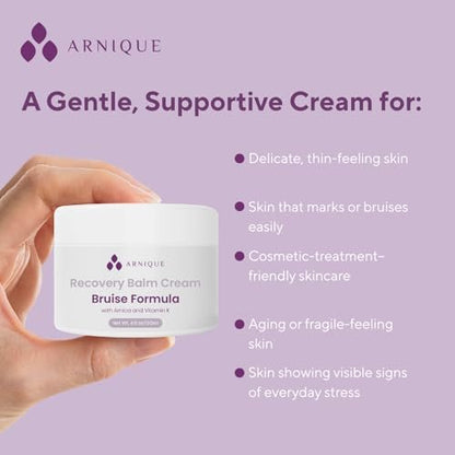 Arnique Arnica Bruise Cream Balm with Vitamin K – Intensive Moisturizing Formula for Seniors with Thin, Mature, Elderly Skin on Legs, Arms, Hands (4 oz) Avelisse